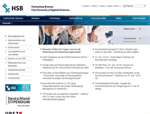 Tablet Screenshot of hs-bremen.de